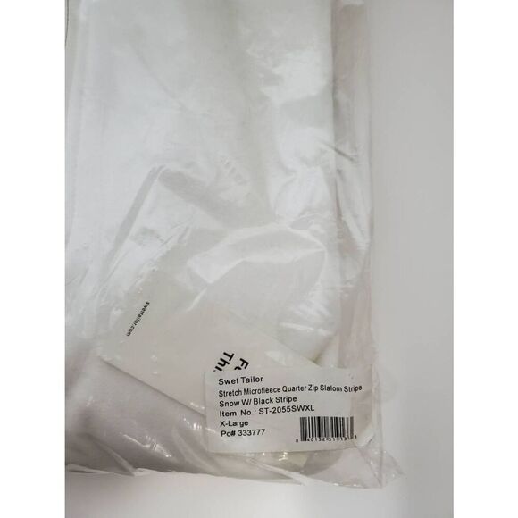 Swet Tailor Stretch Microfleece Quarter Zip Slalom Stripe Snow Pullover Sz XL - Picture 6 of 7